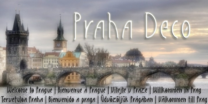 Praha Deco font preview