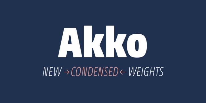 Akko Pro Condensed font preview