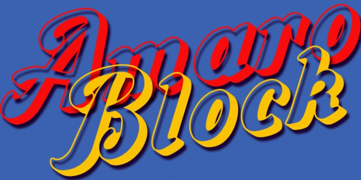 Amaro Block font preview