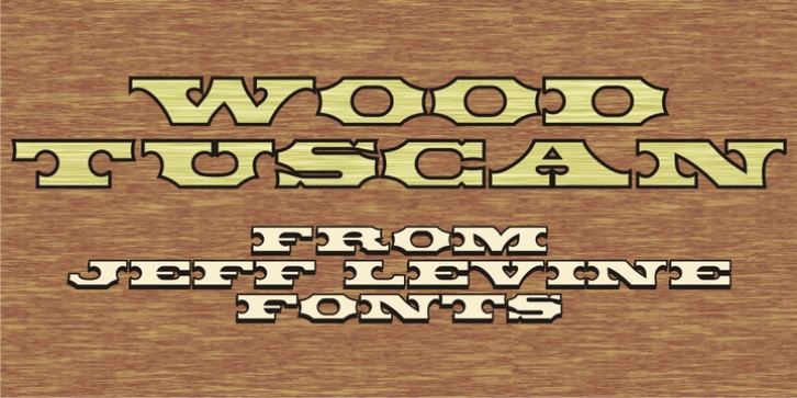 Wood Tuscan JNL font preview