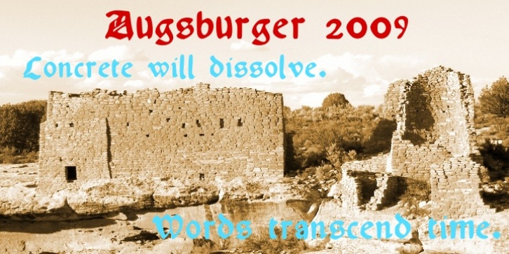 Augsburger2009 font preview
