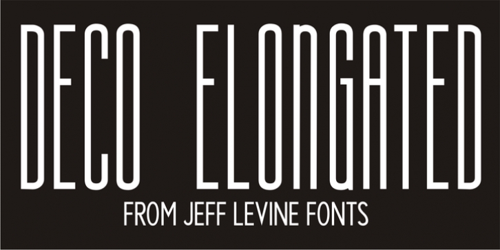 Deco Elongated JNL font preview