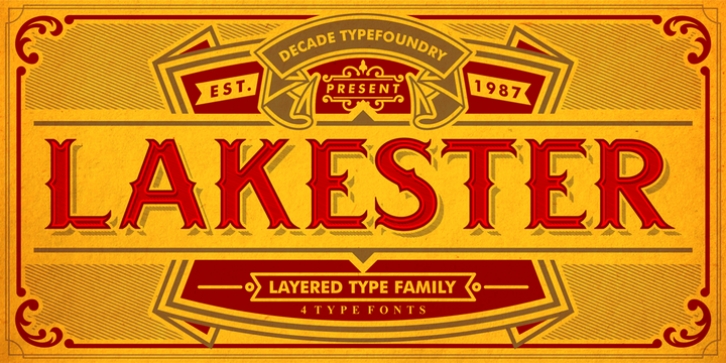 LAKESTER font preview