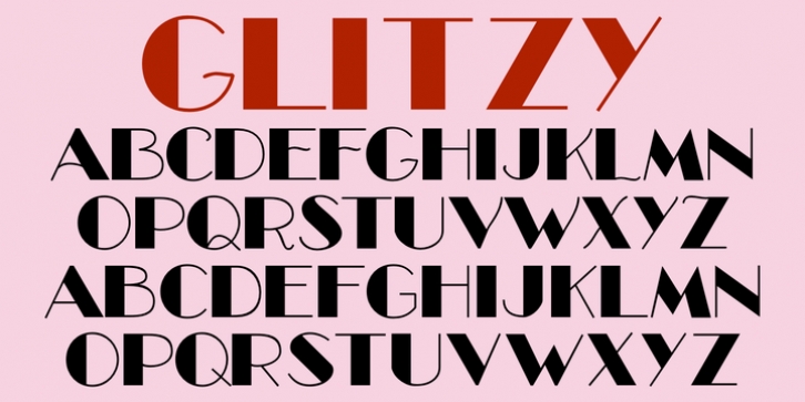 Glitzy font preview