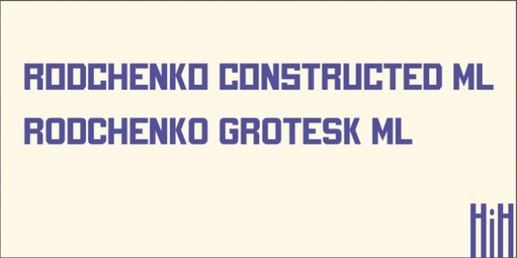 Rodchenko Constructed ML font preview
