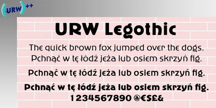 Legothic font preview