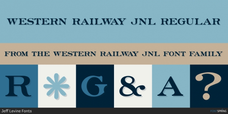 Western Railway JNL font preview