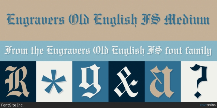 Engravers Old English FS font preview