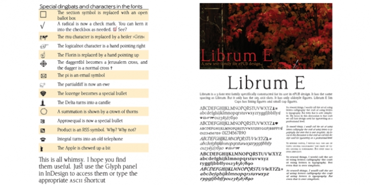 Librum E font preview