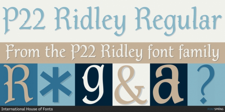 P22 Ridley font preview
