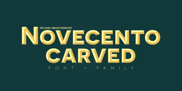 Novecento Carved font preview