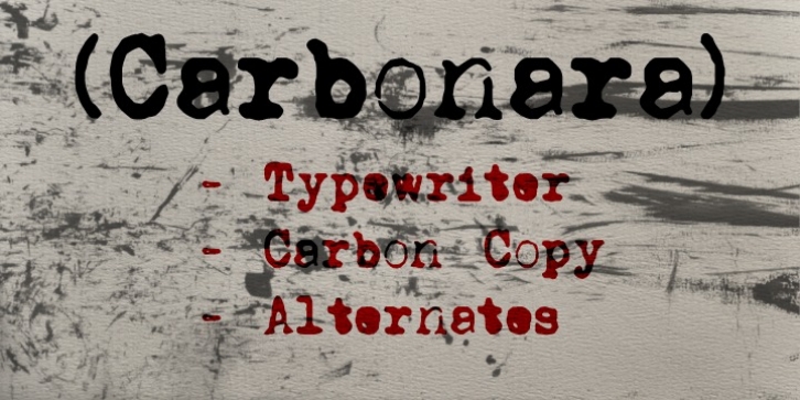 Carbonara font preview
