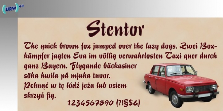 Stentor font preview