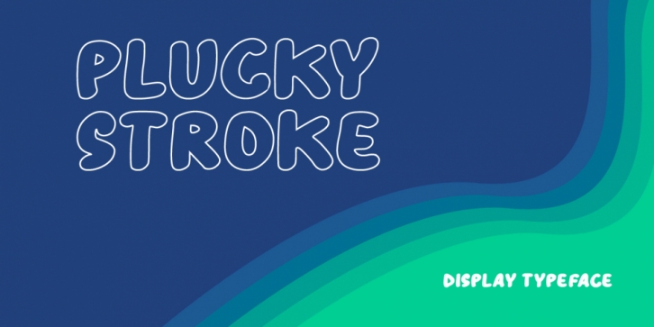 Plucky Stroke font preview