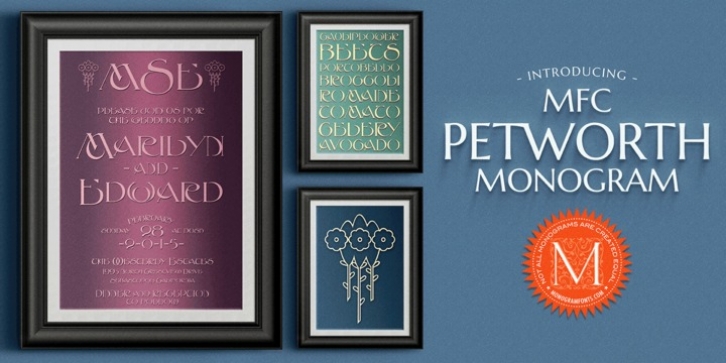 MFC Petworth Monogram font preview