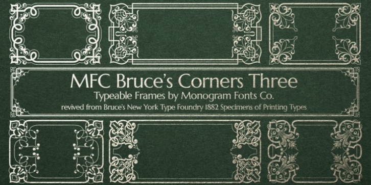 MFC Bruce Corners Three font preview
