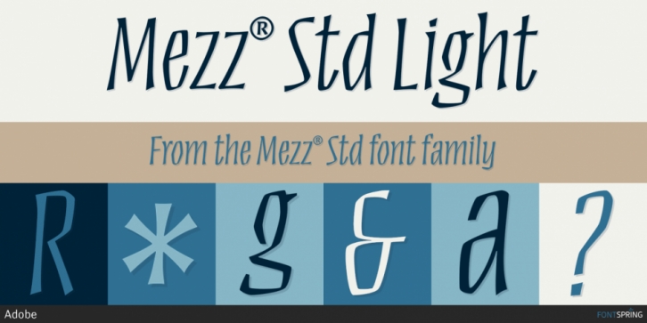 Mezz Std font preview
