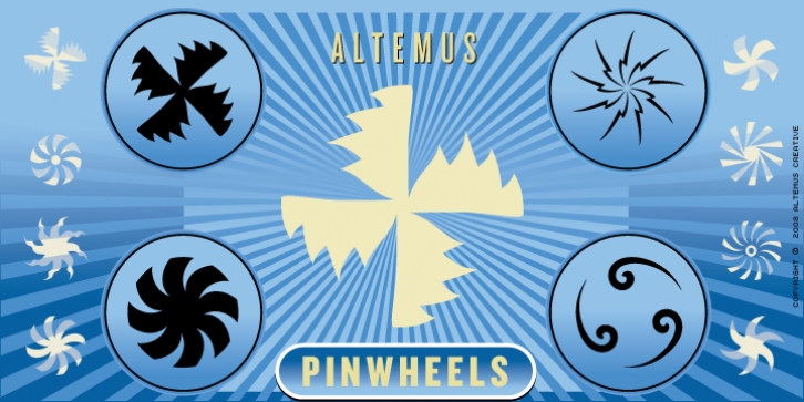 Altemus Pinwheels font preview