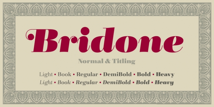 Bridone font preview