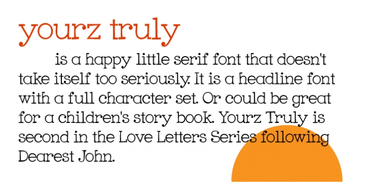 Yourz Truly font preview