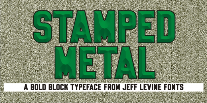 Stamped Metal JNL font preview