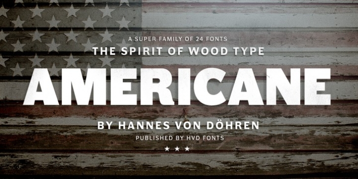 Americane font preview