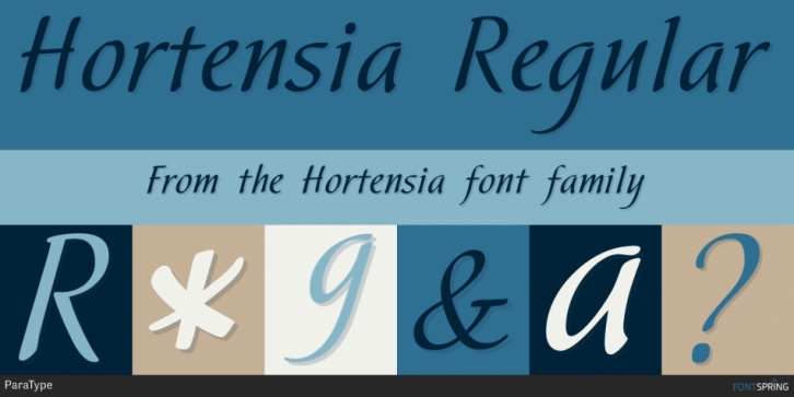 Hortensia font preview