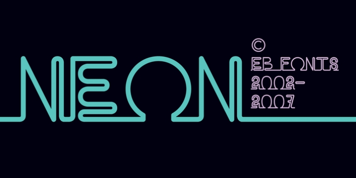 EB Neon font preview