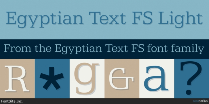 Egyptian Text FS font preview