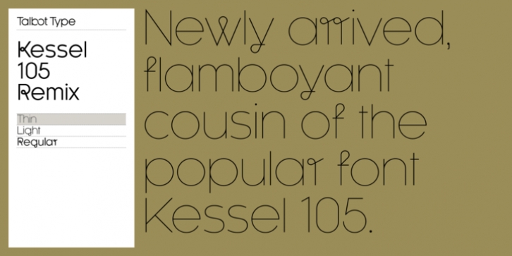 Kessel 105 Remix font preview