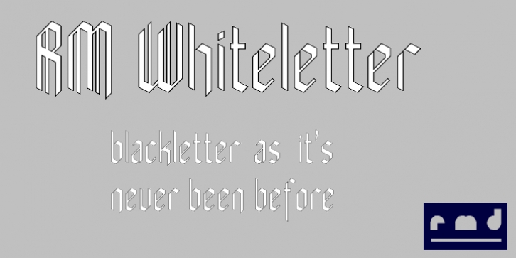 RM Whiteletter font preview
