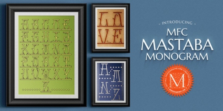 MFC Mastaba Monogram font preview
