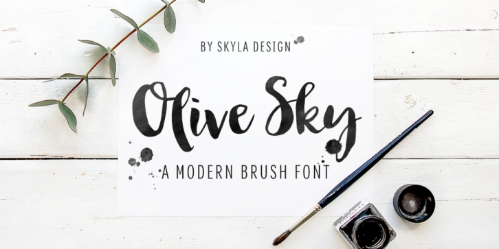 Olive Sky font preview