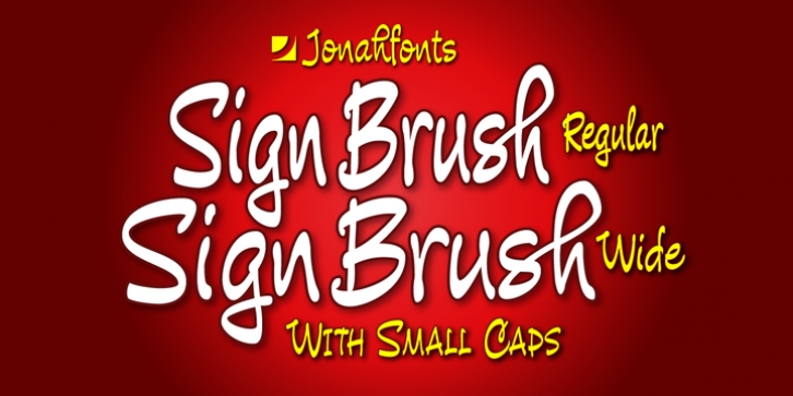 Sign Brush font preview