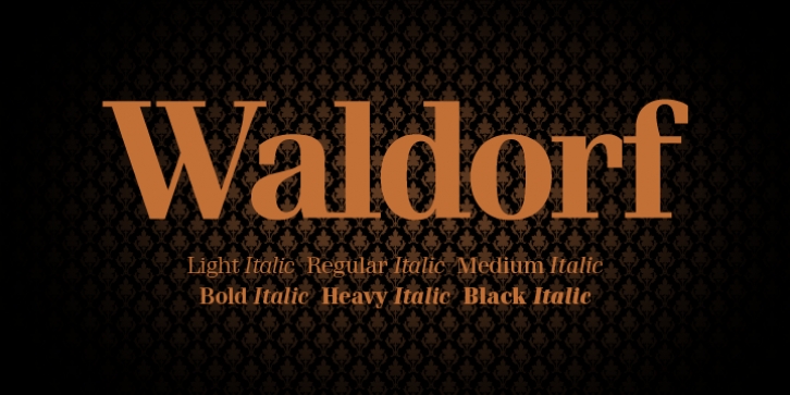 Waldorf Pro font preview