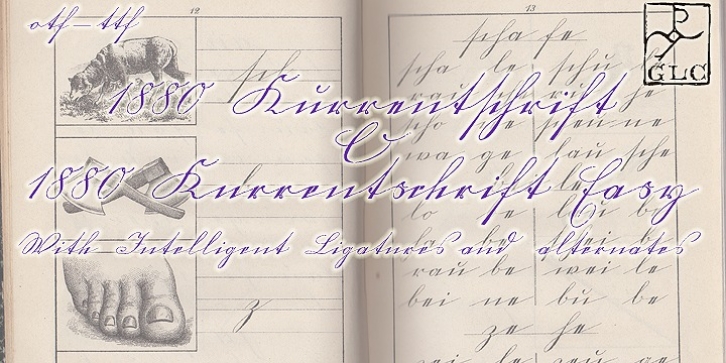 1880 Kurrentshrift font preview