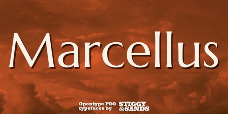 Marcellus Pro font preview