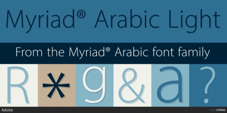 Myriad Arabic font preview