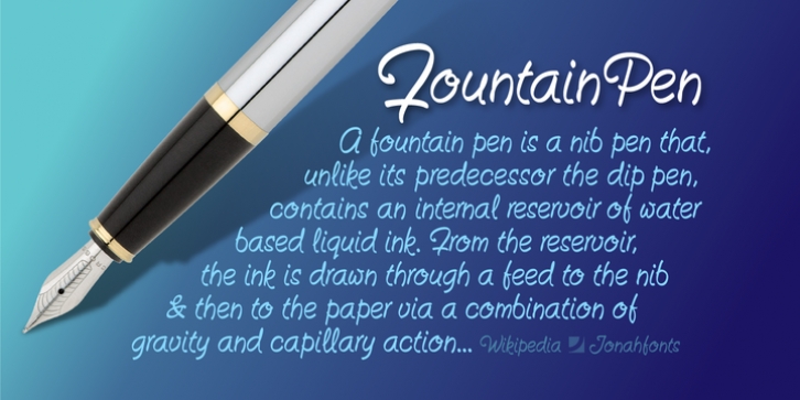 Fountain Pen font preview