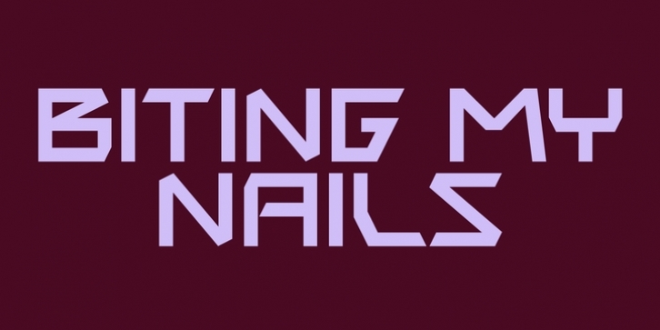 Biting My Nails font preview