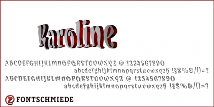 Karoline font preview