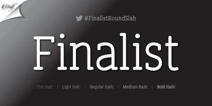 Finalist Round Slab font preview