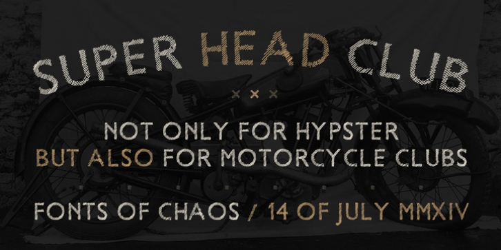 Super Head Club font preview