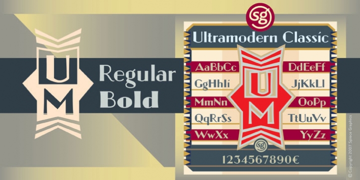 Ultramodern Classic SG font preview