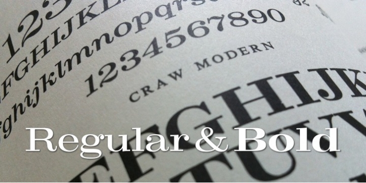 Craw Modern font preview
