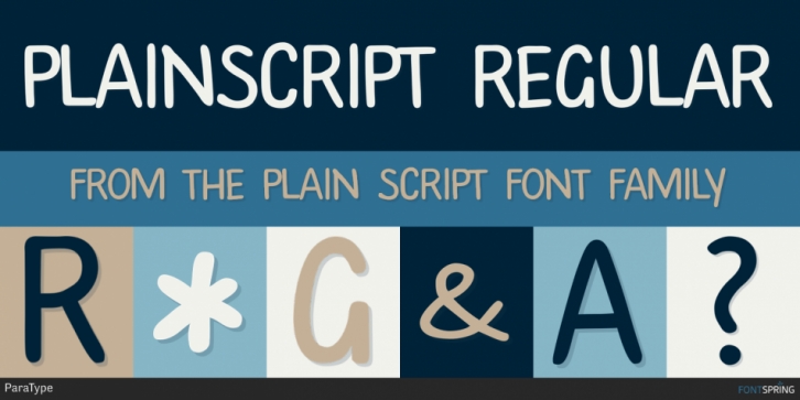 Plain Script font preview