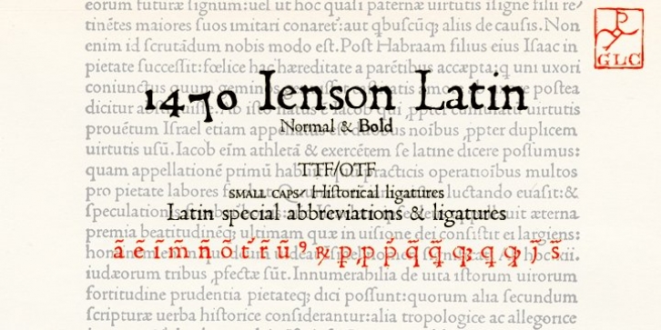 1470 Jenson Latin font preview