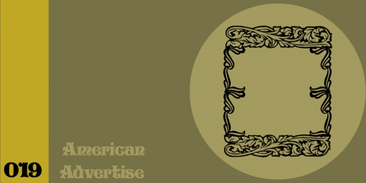 American Advertise 019 font preview