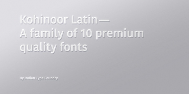 Kohinoor Latin font preview