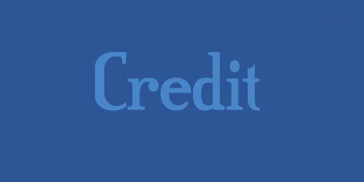 Credit font preview